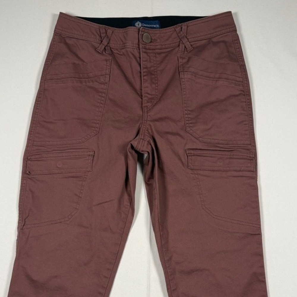 Democracy Absolution Womens Cargo Pants Mauve Pink Straight Leg Size 8 B2026E8X2 - Picture 3 of 10